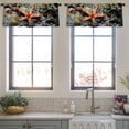 thumbnail image 3 of LALILO Kitchen Curtain Valance Sea Star Underwater Rod Pocket Window Curtain 52"x 18" Set of 2, 3 of 7