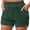j15-Green, variant on LIIPEE Womens Shorts Athleisure Solid Color High Elastic Waistpull-On Hybrid Ladies Casual Summer Relaxed Fit Daily Comfortable Breathable Soft Fashion Ruched Sports Shorts With Pockets,S