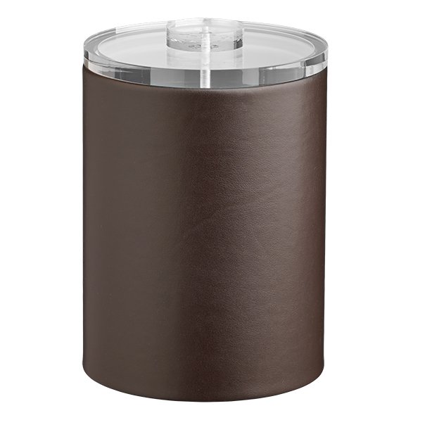 Contempo Brown 2Qt. Tall Ice Bucket With Thick Lucite, No Handle