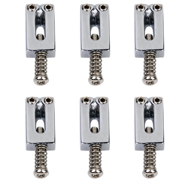 Naiovety Sillines de guitarra eléctrica Puente de trémolo Aleación de metal Guitarra Vibrato Sillines Piezas de instrumentos musicales Accesorios para instrumentos musicales Naiovety OD0069-00