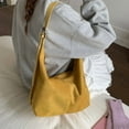 thumbnail image 2 of Handbags for Women, Leather Shoulder Bag For Women Solid Color Simple Commuting Bag (Yellow), 2 of 4