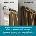thumbnail image 2 of Mainstays Room Darkening Window Curtain Rod, No Drilling, Adjustable, 48" - 84", Nickel, 2 of 6