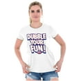 thumbnail image 4 of Dubble Bubble Double Your Fun Logo Women's T Shirt Ladies Tee Brisco Brands S, 4 of 5