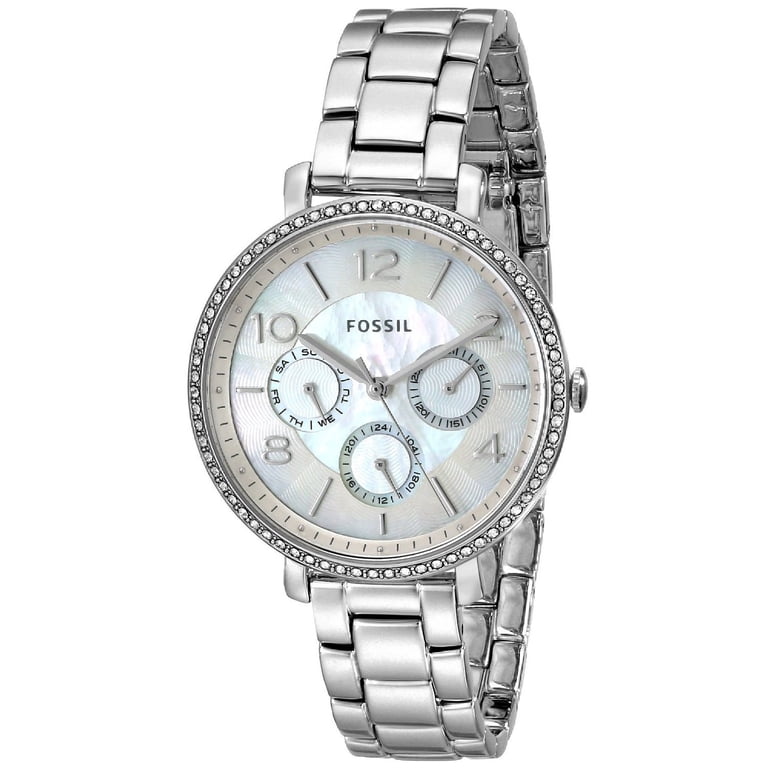 Jacqueline Diamond Mother Of Pearl Dial Multi-Function Stainless Steel Watch 40e6f873-4149-47a7-846f-  main image 4