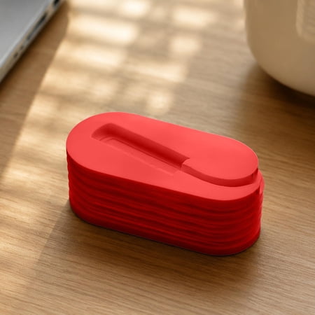 Dalang Cable Winder and Organizer in Red, Universal Charging Cable Clip for Desktop, Portable Cord Holder for USB-C Braided Wires