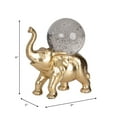 thumbnail image 4 of Elephant Figurine with Crystal Ball for Home Decor - Sculpture with Glass Orb for Living Room, Shelf, Office, or Bathroom Styling - Glam Accents Display for Console and Mantel - 9", Gold & Metallic, 4 of 12
