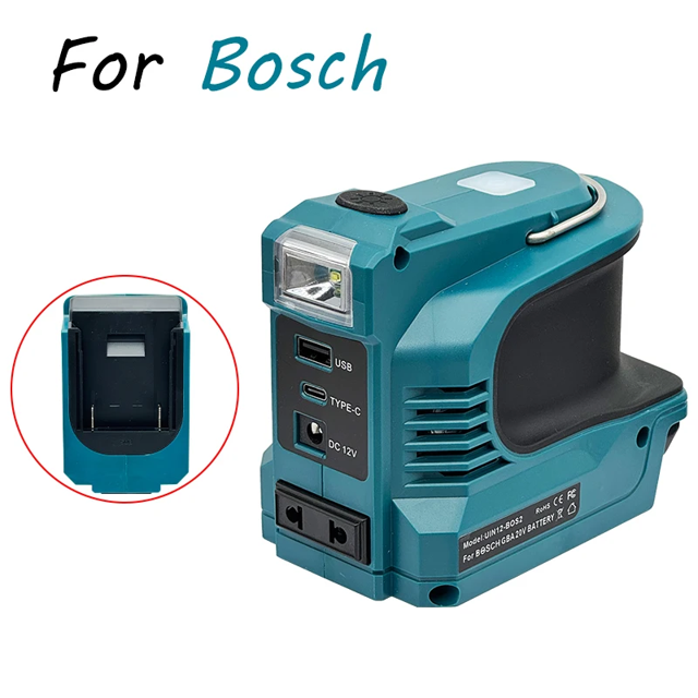 220W Power Inverter DC 18V 21V To AC 220V USB Type-C DC Adapter for Bos*ch professional system GBA Li-ion 18V tools