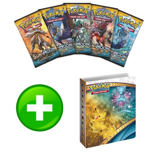 Pokemon Sun and Moon Booster Pack with Shining Legends Mini Binder