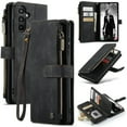 thumbnail image 1 of CaseMe Funda para Samsung Galaxy A15 Funda Tipo Billetera para Mujer y Hombres, Moda Duradera de Cuero de PU con Tapa Magnética Correa de Cordón Pulsera con Cierre Tarjetero Cartera Funda para Teléfono para Samsung Galaxy A15 6.5", Negro, 1 of 8