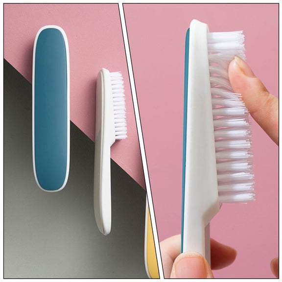 LITINKIMI 4Pcs Portable Clothes Brush Plastic Scrub Brush for Laundry Cleaning and Shoes with Soft Bristles