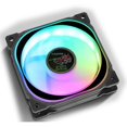 thumbnail image 1 of Ventilador de chasis con control remoto RGB de 12 cm con batería y color mágico, radiador de computadora silencioso con controlador, 1 of 4