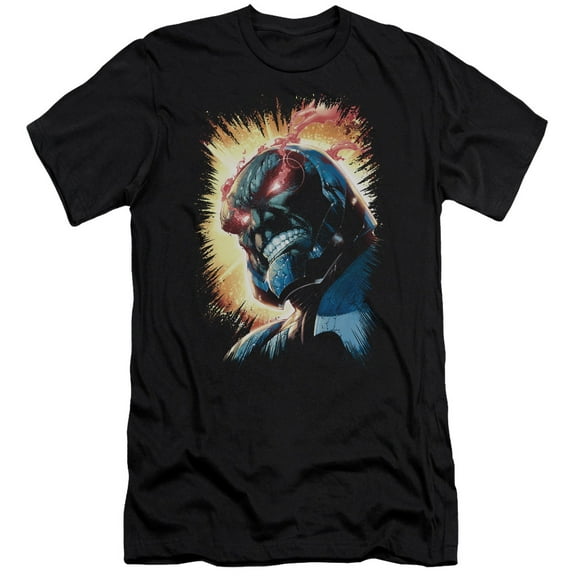 JLA Justice League Darkseid Is Premium Canvas Adult Slim Fit 30/1 T-Shirt Black