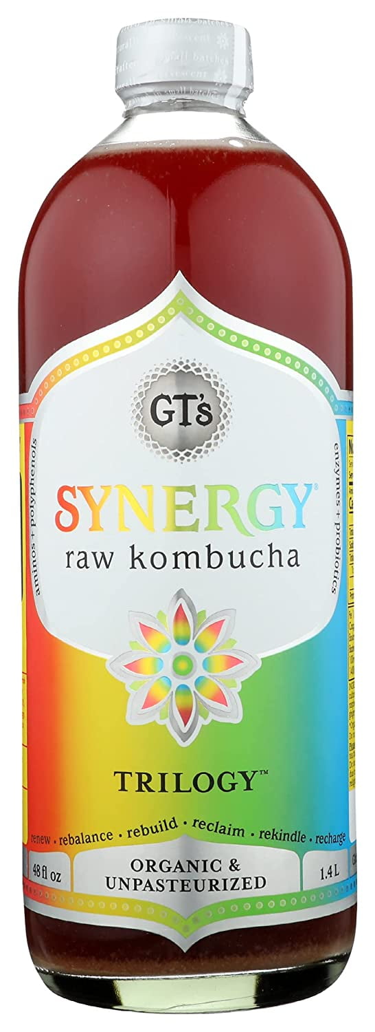 (6 Pack)Gt's Enlightened Kombucha, Trilogy, 48 fl oz.