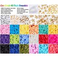 thumbnail image 2 of Bangcool Clay Beads Kit DIY Decorative Educational Flat Beads Set Bracelet Making Beads, 2 of 10