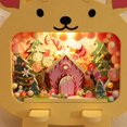 thumbnail image 4 of Manualidades DIY Miniaturas de con luces LED, Soporte para teléfono Asseccories Set Juguete Playset Casa de madera Amigos Adulto Alce 12cmx8cmx17cm CUTICAT Casa de muñecas artesanal, 4 of 8