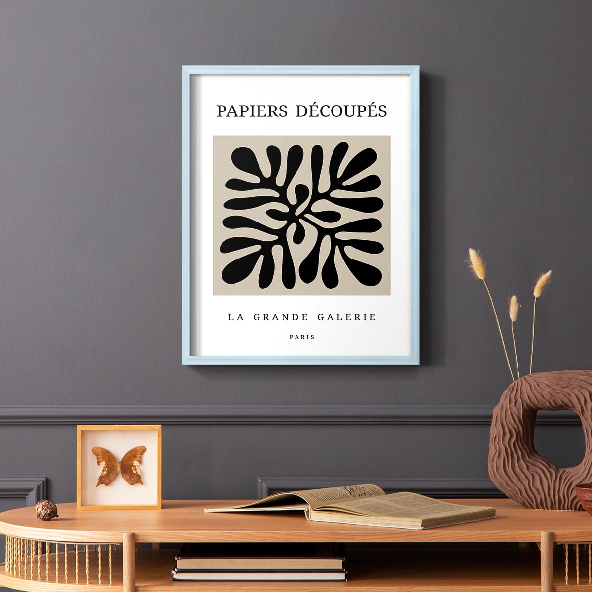 Matisse CCCXCIII in Blue Solid Wood 8 x 10 Framed Print