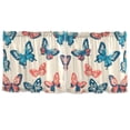 thumbnail image 7 of Yayeee Kitchen Curtains Tier Set of 2 Light Filtering 57"x36" Over Sink Window Panels, Green Butterflies, 7 of 7
