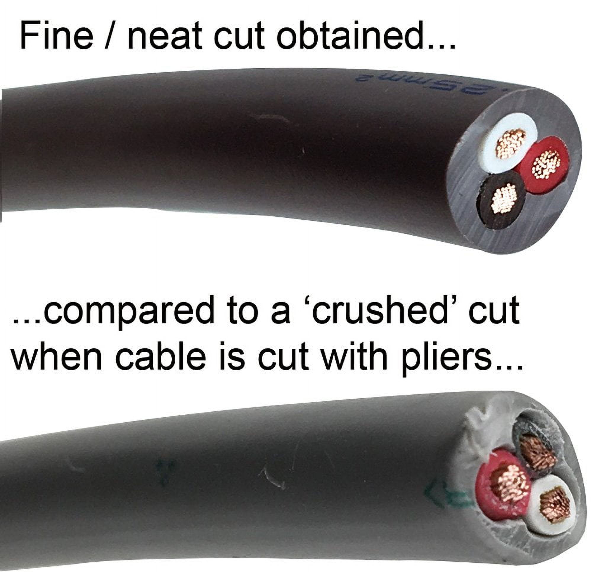 ENGINEER PK-51 Heavy Duty Cable Shears/Wire Cutters for Clean Cutting of Thick Electrical Cable, Coax & Nylon Rope etc. Made in Japan, (Green, 212mm)