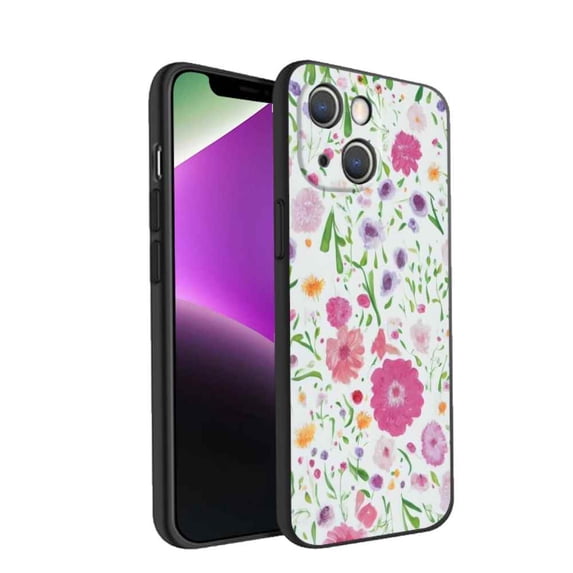 Compatible with iPhone 14 Plus Phone Case, Flowers123 154 Case Men Women, Flexible Silicone Shockproof Case for iPhone 14 Plus
