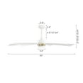 thumbnail image 3 of LEDET 60 In. 6-Blades White Indoor Smart Ceiling Fan with Light Kit and Remote, 3 of 8