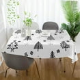 thumbnail image 6 of Coolnut Christmas Tree Tablecloth, Waterproof Washable Polyester Square Table Cover, Durable Tablecloth for Kitchen Dining Table Party Decor, 60"X 108", 6 of 7