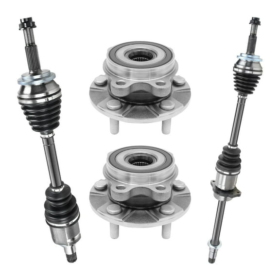 AutoShack Front CV Axle Shaft Left & Right   Wheel Hub Bearing Assemblies with ABS Replacement for 2011-2016 Scion tC 4-PC Kit