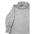thumbnail image 2 of Womens Plus Grey Cowl Neck Soft Fuzzy Feel Long Sleeve Winter Sweater 2X, 2 of 2