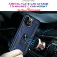 thumbnail image 3 of For iPhone 15 Pro Protective Cover Heavy Duty Shockproof Phone Case with Ring Holder and Tempered Glass Screen, Blue, 3 of 8