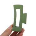 thumbnail image 5 of Unique Bargains 1 Pc Rectangle Frosted Hair Clips Hairdo Clip for Home Army Green, 5 of 5