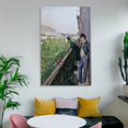 thumbnail image 6 of Gustave Caillebotte Balcony, Boulevard Haussmann Picture Print Wall Art Poster Painting Canvas Posters Artworks Gift Room Aesthetic 16x24inch(40x60cm), 6 of 6