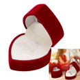 thumbnail image 2 of LICEWO Flocking Heart Shaped Jewelry Box for Engagement Rings Earrings Storage, 2 of 10