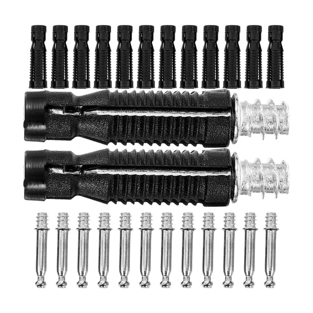 OFFIGAM Cam Lock Nut for Furniture 100Set Hidden Design Cold Rolled Steel Nylon Bed Assembly