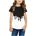 thumbnail image 3 of YLSDY Children Boy Girl Color Block Tshirts Boat Neck Tee Tops for Child Short Sleeve Thin Summer Fall Shirts 2025 White 4-5 Years, 3 of 5