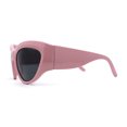 thumbnail image 3 of Exaggerated Oversized 90s Plastic Wrap Sport Plastic Sunglasses Pink Black, 3 of 4