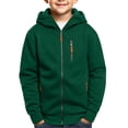 thumbnail image 2 of LIaqionyy Boys Cargo Hoodie Jackets Full Zip Long Sleeve Sweatshirt Activewear Fall Winter Outwear with Pockets, 2 of 8