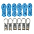 thumbnail image 1 of DYNWAVECA Rope with Roller Tensioner Heavy Duty Multipurpose Professional Paracord Adjuster Rope Tightening Tool for Outdoor Gear Tarps 6 Ropes 6 Hooks, 1 of 8