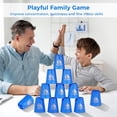 thumbnail image 4 of 24Pcs Sport Stacking Cups, Speed Training Game for Challenge Competition, Plastic Stacking Cups, Classic Family Game for Adults, Blue+Green, 4 of 6
