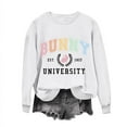thumbnail image 2 of CLOISE Sweatshirts for Women Letter Print Oversized Sweatshirts Crewneck Long Sleeve Hoodies Shirts White Basic Tops Fall Soft Y2k Outfits M, 2 of 4