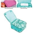 thumbnail image 5 of Teal Floral Motif Water Resistant Zipper Closure Insulated Soft Cooler Lunch Bag, 5 of 6