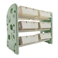 thumbnail image 4 of Kids Toy Storage Organizer With 6 Plastic Storage Bins Plastic Toy Rack Green, 4 of 14