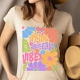 thumbnail image 4 of Spring Break Vibes Floral Shirt Retro Colorful Vacation Tee, Maroon, Size XL, 4 of 6