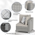 thumbnail image 7 of Phonjoroo Patio Furniture Set 7 Pieces Modular Outdoor Sectional Wicker Conversation Sets Patio Couch All Weather Sectional Seating Sofas with Cushion and Glass Table for Backyard, Garden, 7 of 7