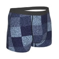 thumbnail image 3 of Disketp Blue Gingham Buffalo Check Men'S Boxer Briefs,Soft And Breathable Cotton Underwear With Comfortflex Waistband, 3 of 9