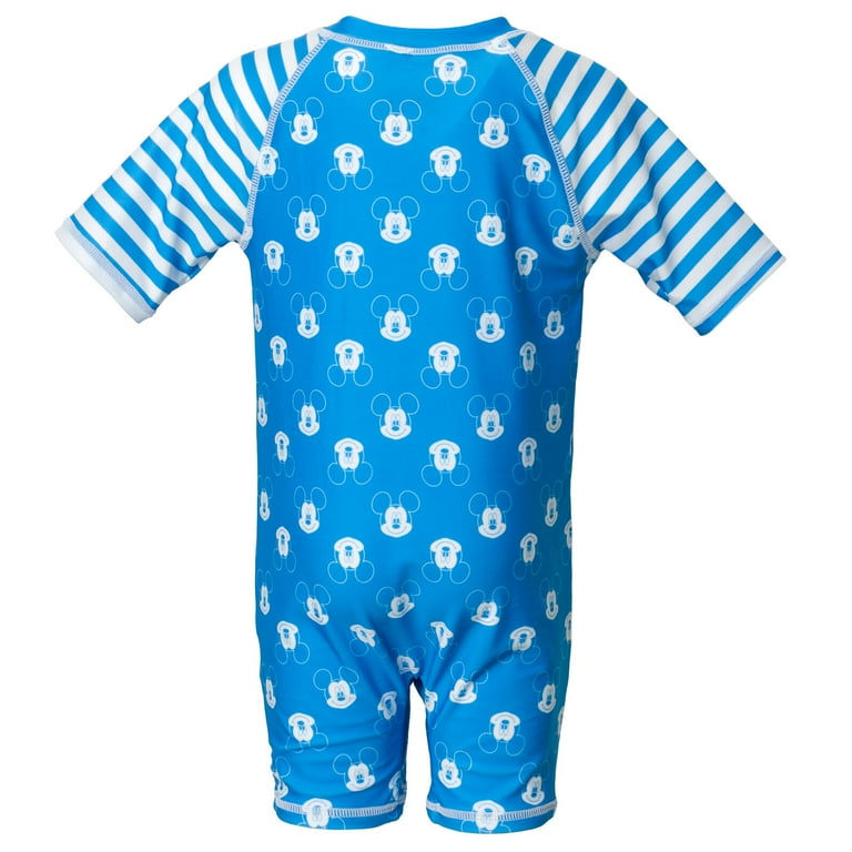 Disney Mickey Mouse Infant Baby Boys One Piece Bathing Suit Blue 6 9 Months Walmart