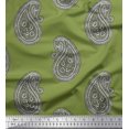 thumbnail image 1 of Soimoi Rayon Fabric Paisley Block Printed Craft Fabric by The Yard 56 Inch Wide, 1 of 3