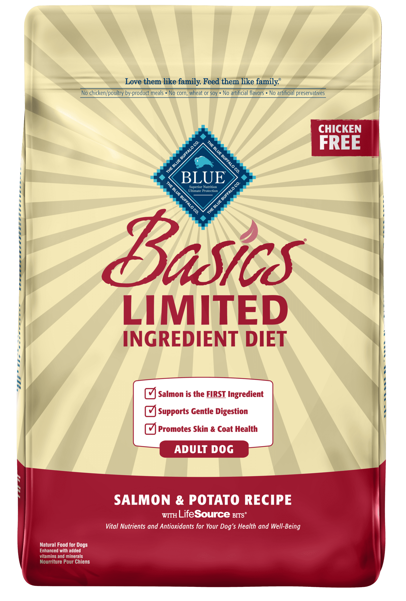 Photo 1 of Blue Buffalo Basics Limited Ingredient Diet Salmon & Potato Recipe Adult Dry Dog Food - 24lbs----Best By 01-2023