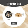thumbnail image 2 of 32Pcs 1-Hole Alloy Enamel Buttons Flat Round with Bee Golden 18x8mm Hole: 1.8mm, 2 of 6