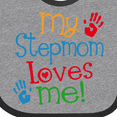 thumbnail image 4 of Inktastic My Stepmom Loves Me Boys or Girls Baby Bib, 4 of 4