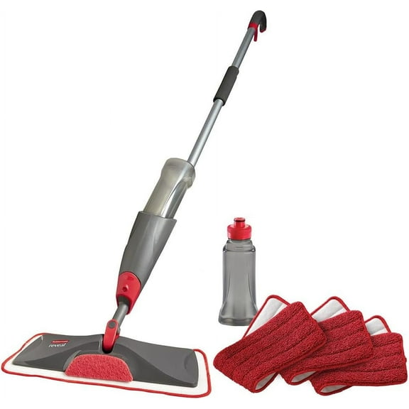 Reveal Spray Mop Floor Cleaning Kit, 3 Reusable Microfiber Wet Pads, 1 Refillable Bottle, Cordless, Multi-Surface Mopping for All Home/Bathroom/Office Floors