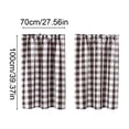 thumbnail image 2 of Tunhigl Plaid Printed 2-Piece Curtain Set, Light Filtering Window Curtains For Bedroom Kitchen Cafe, 2 of 5